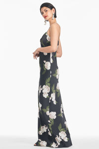 Alta Gown in Obsidian Blooms