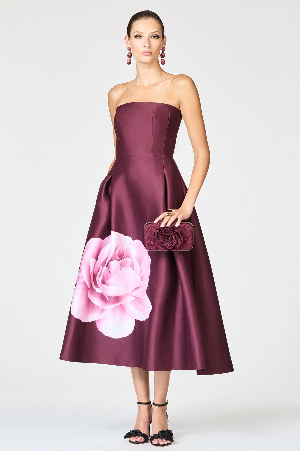 Shay Dress in Bordeaux Esperance