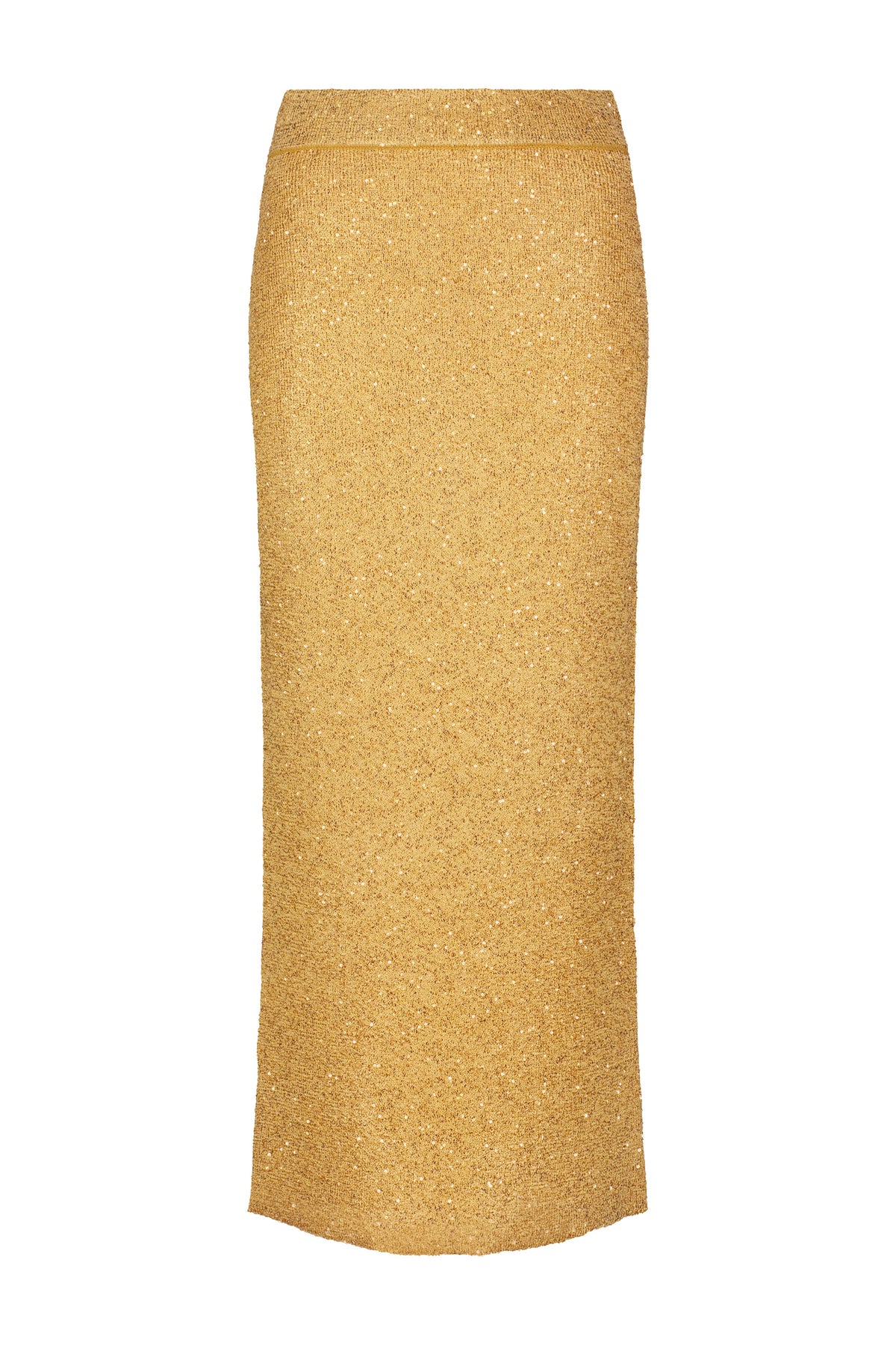 Sequin Knit Pencil Skirt in Sunlight
