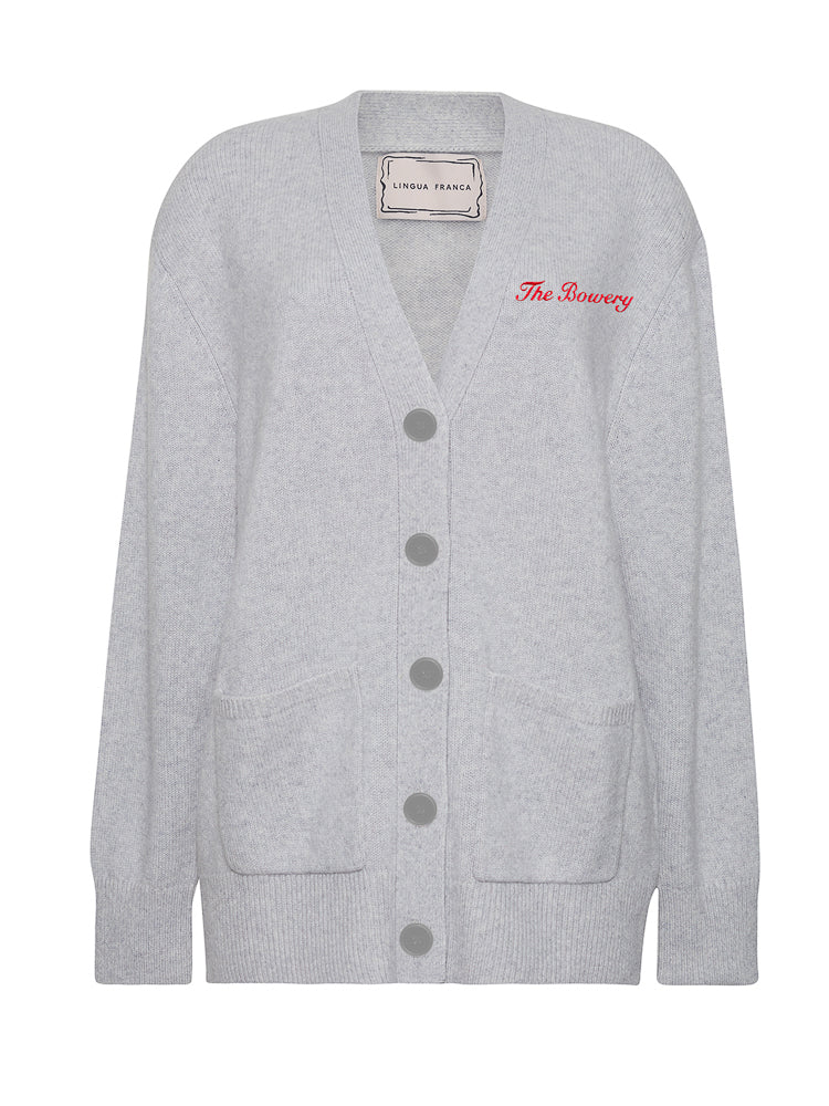 Bowery Oversized Cardigan RTW LINGUA FRANCA NYC Smoke XS