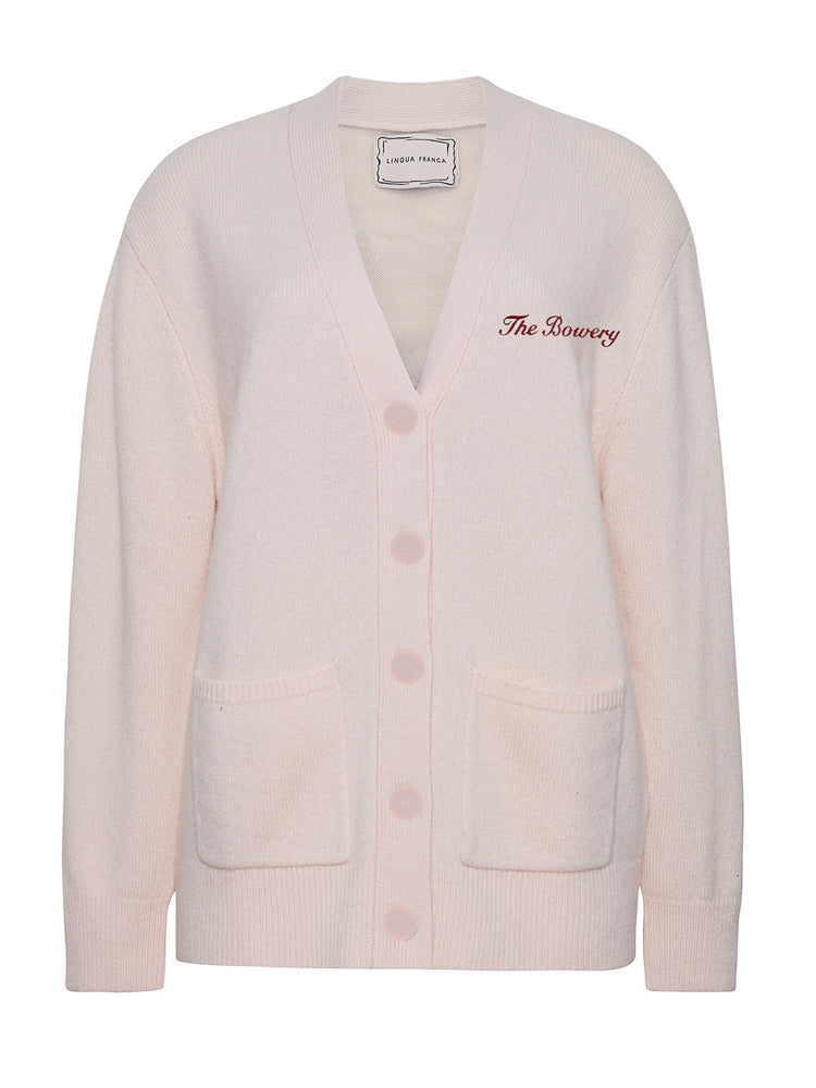 Bowery Oversized Cardigan RTW LINGUA FRANCA NYC Pale Pink XS