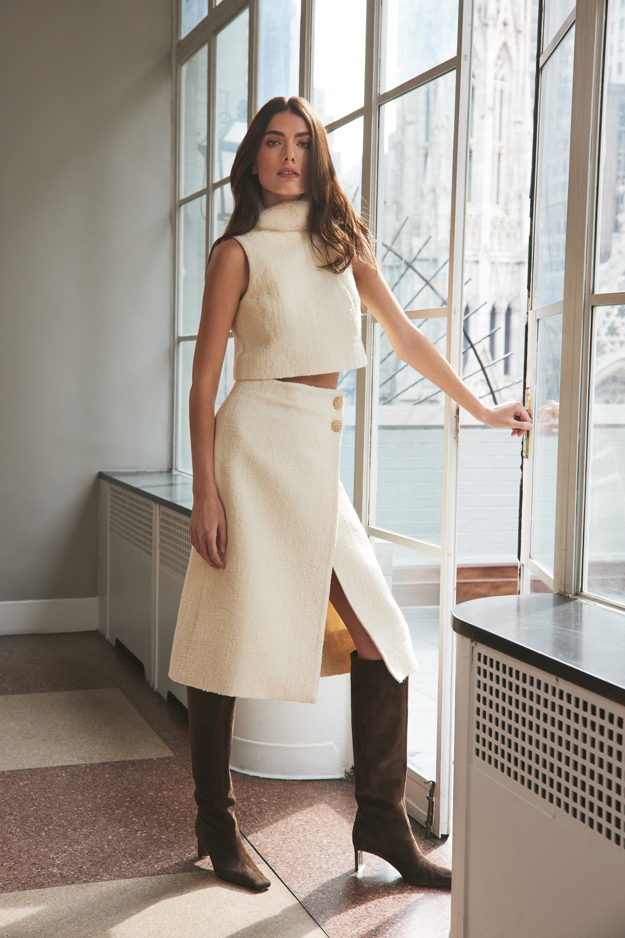 Luca Skirt in Cloud Tweed