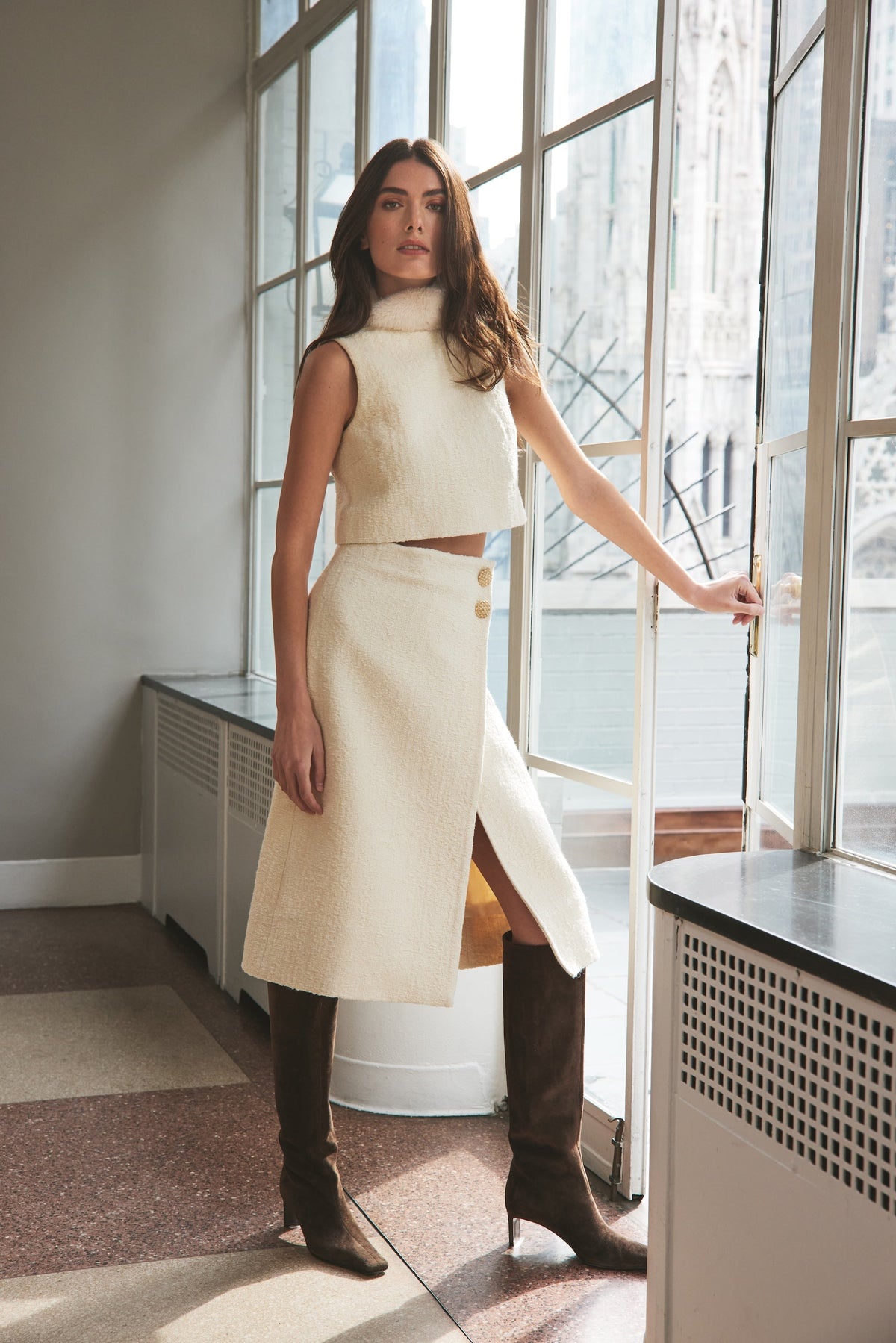 Luca Skirt in Cloud Tweed