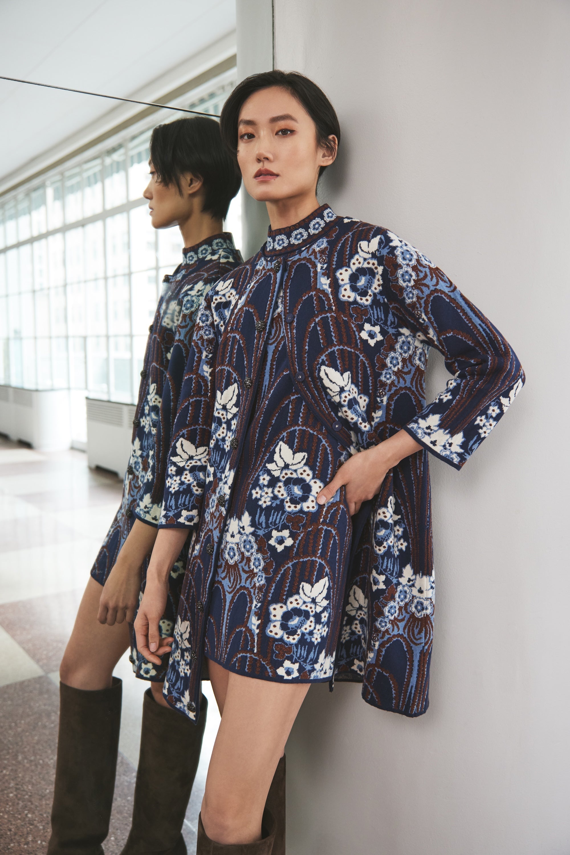 Vicky Jacket in Fontaine Navy