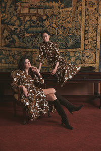 Cameron Dress in Mystic Flora Olive