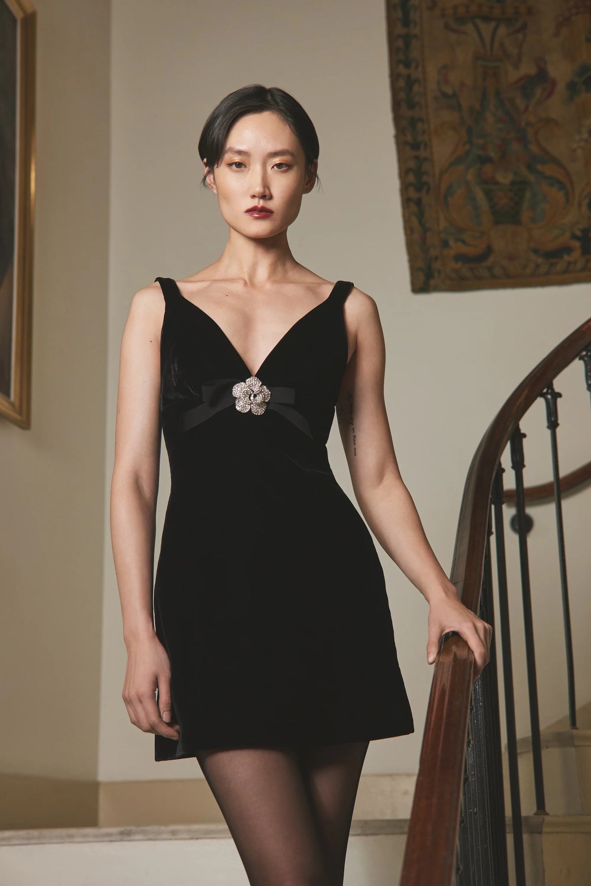 Gracie Mini in Black Lux Velvet