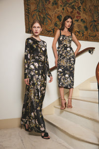 Montgomery Dress in Alfine Gardens Black