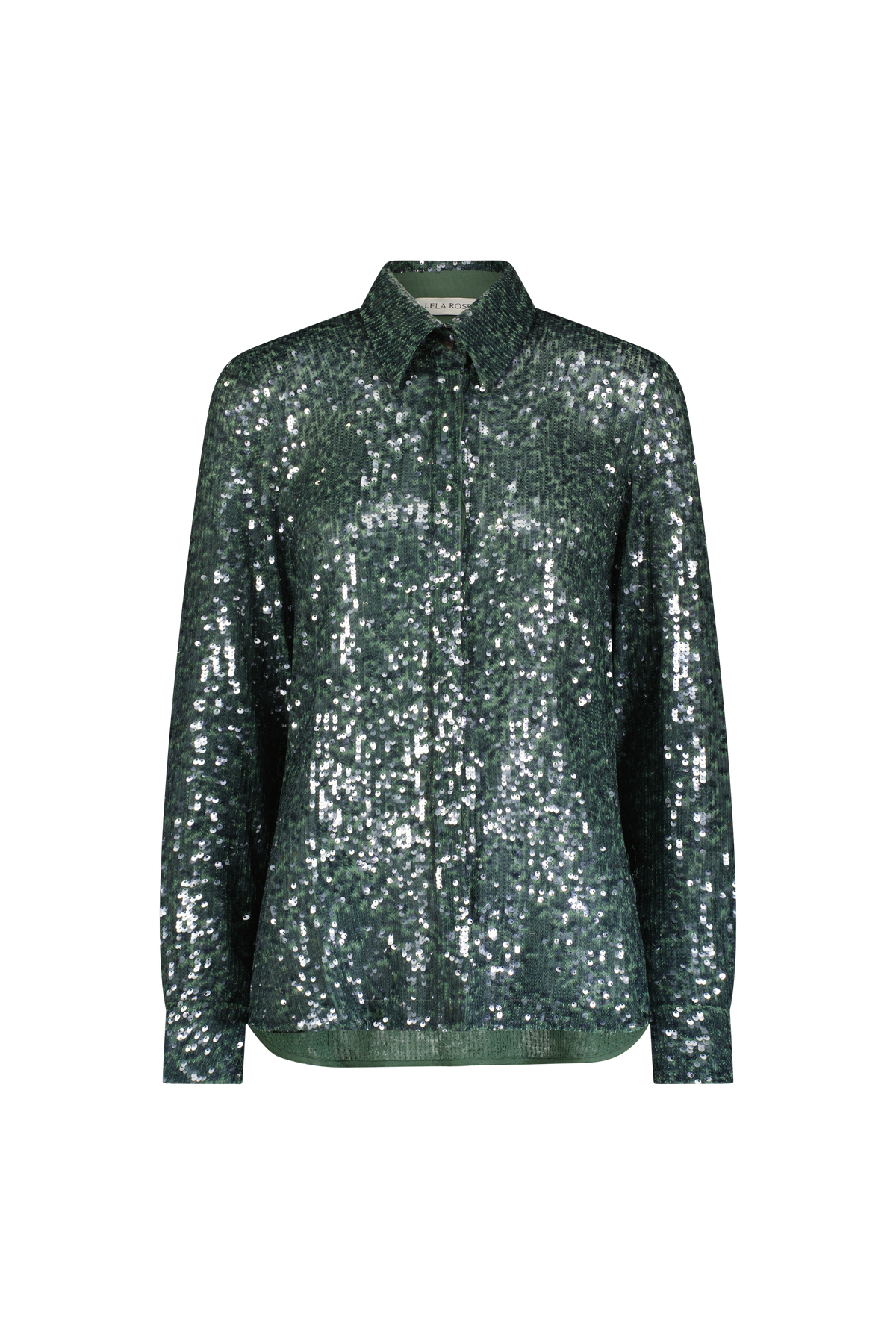 Sequin Lucy Shirt in Sage