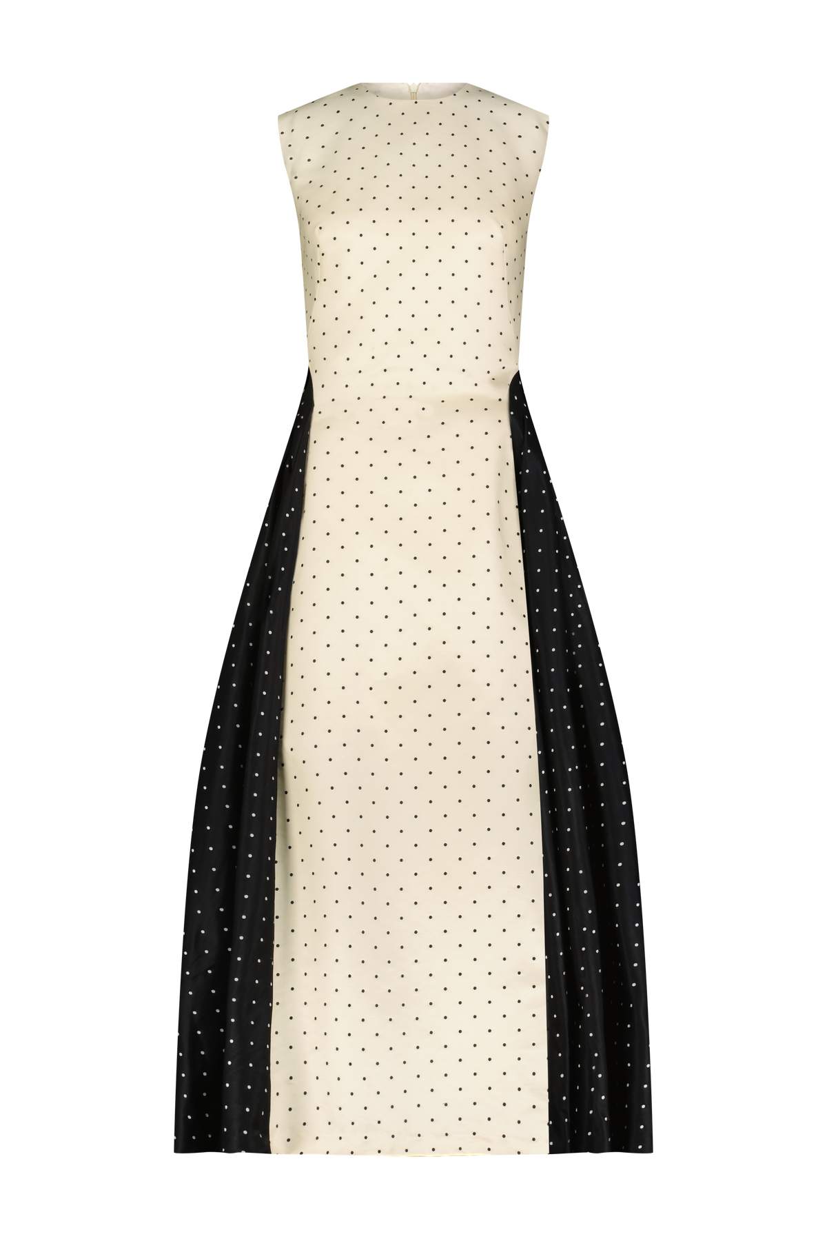 Polka Dot Jacquard Alexis Dress in Cream