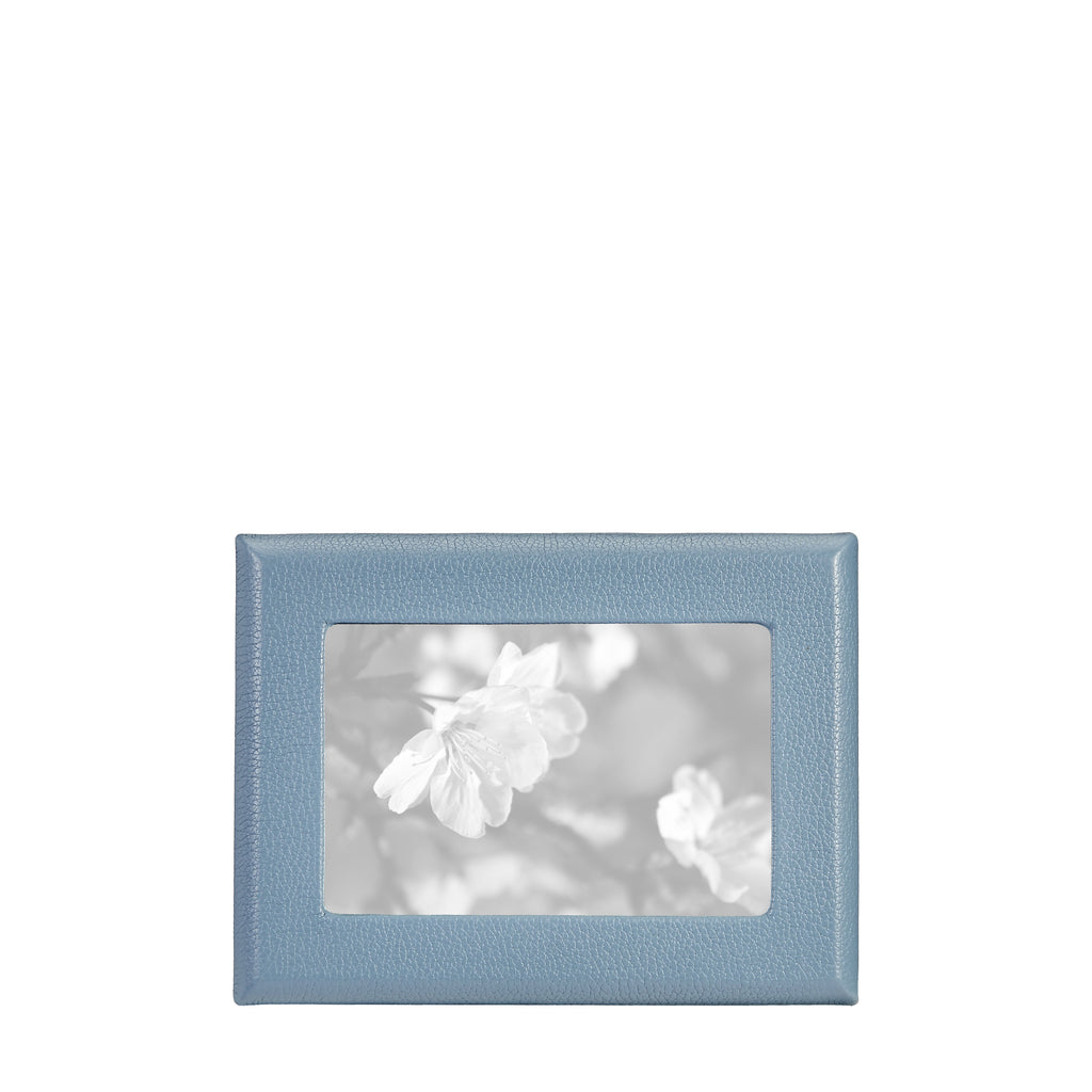 4" x 6" Studio Frame in Slate Blue Pebble Grain Leather