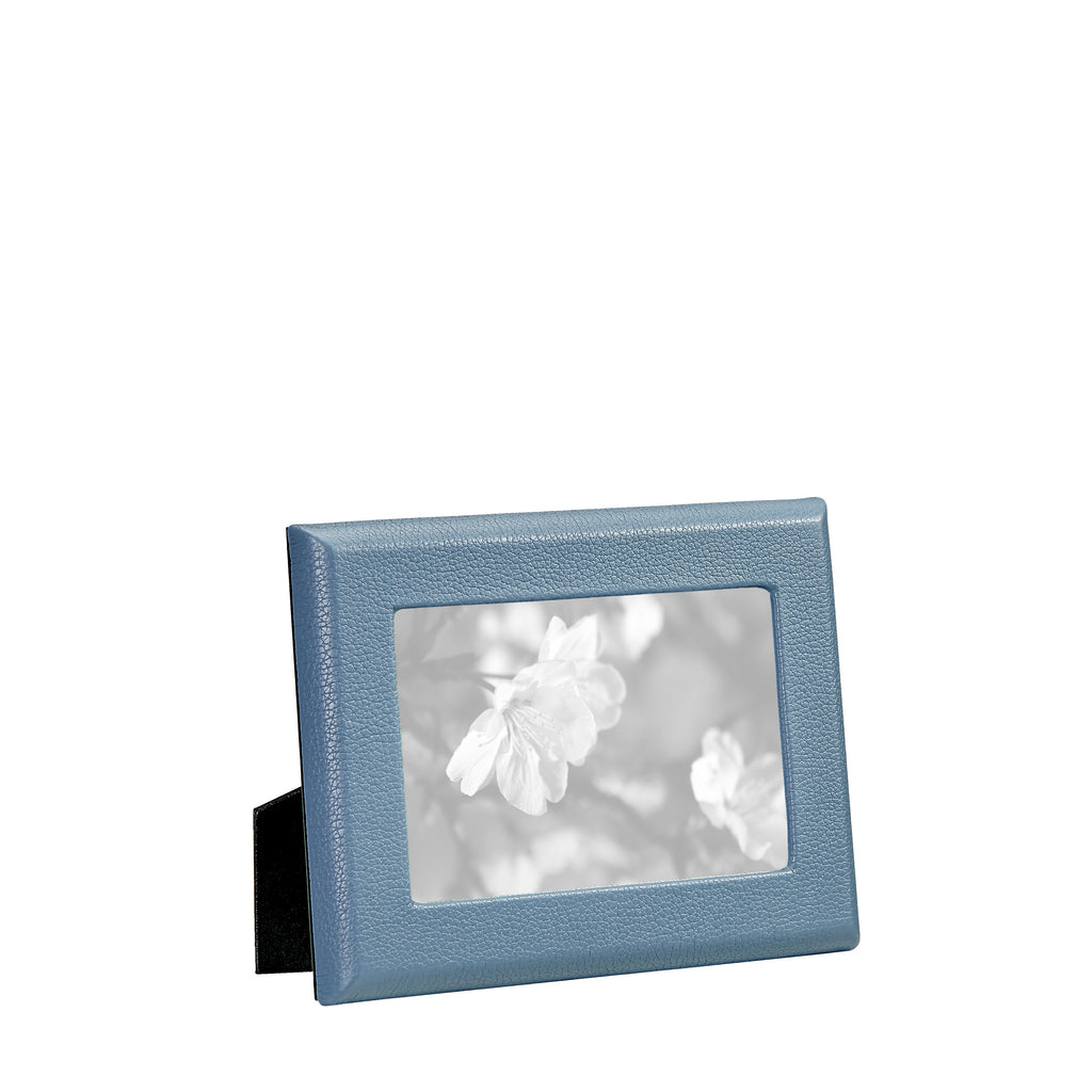 4" x 6" Studio Frame in Slate Blue Pebble Grain Leather