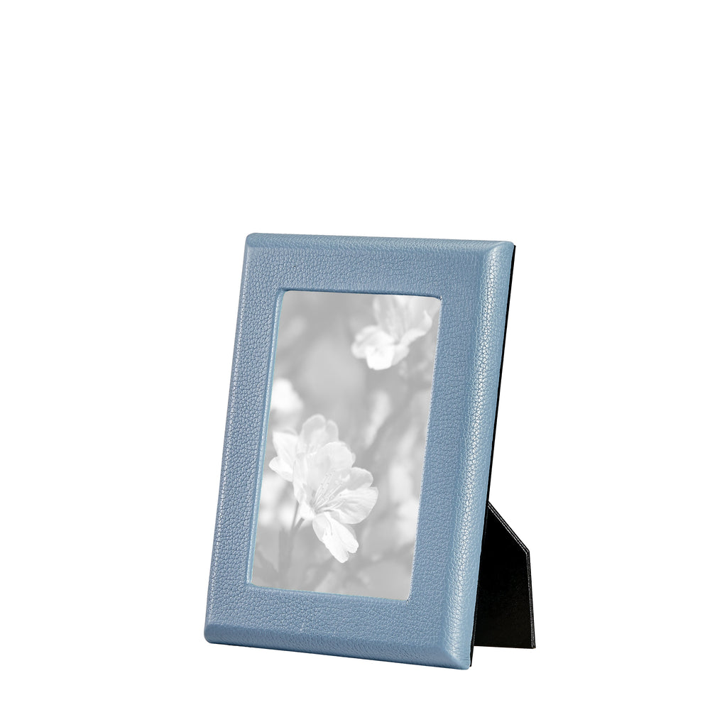 4" x 6" Studio Frame in Slate Blue Pebble Grain Leather
