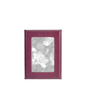 4" x 6" Studio Frame in Wine Pebble Grain Leather