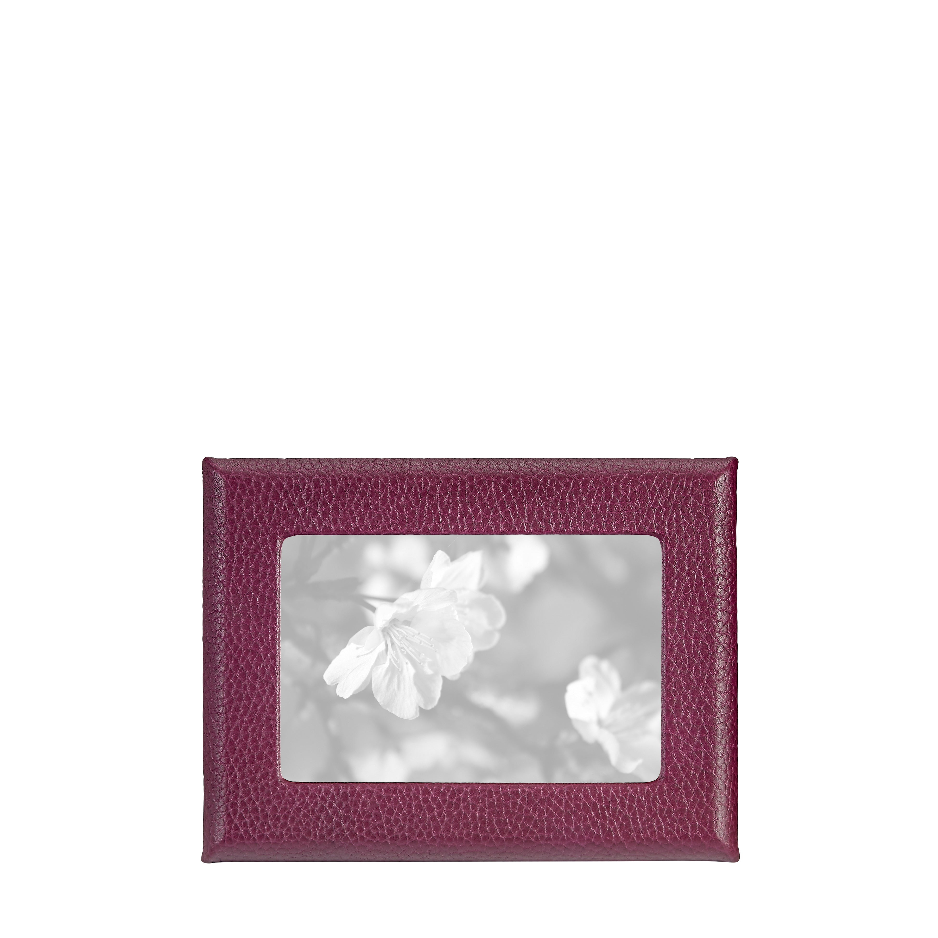 4" x 6" Studio Frame in Wine Pebble Grain Leather