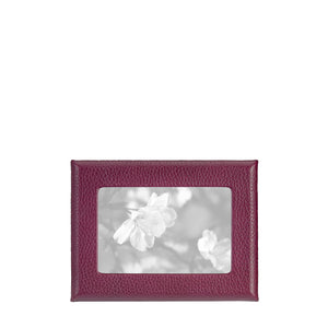 4" x 6" Studio Frame in Wine Pebble Grain Leather