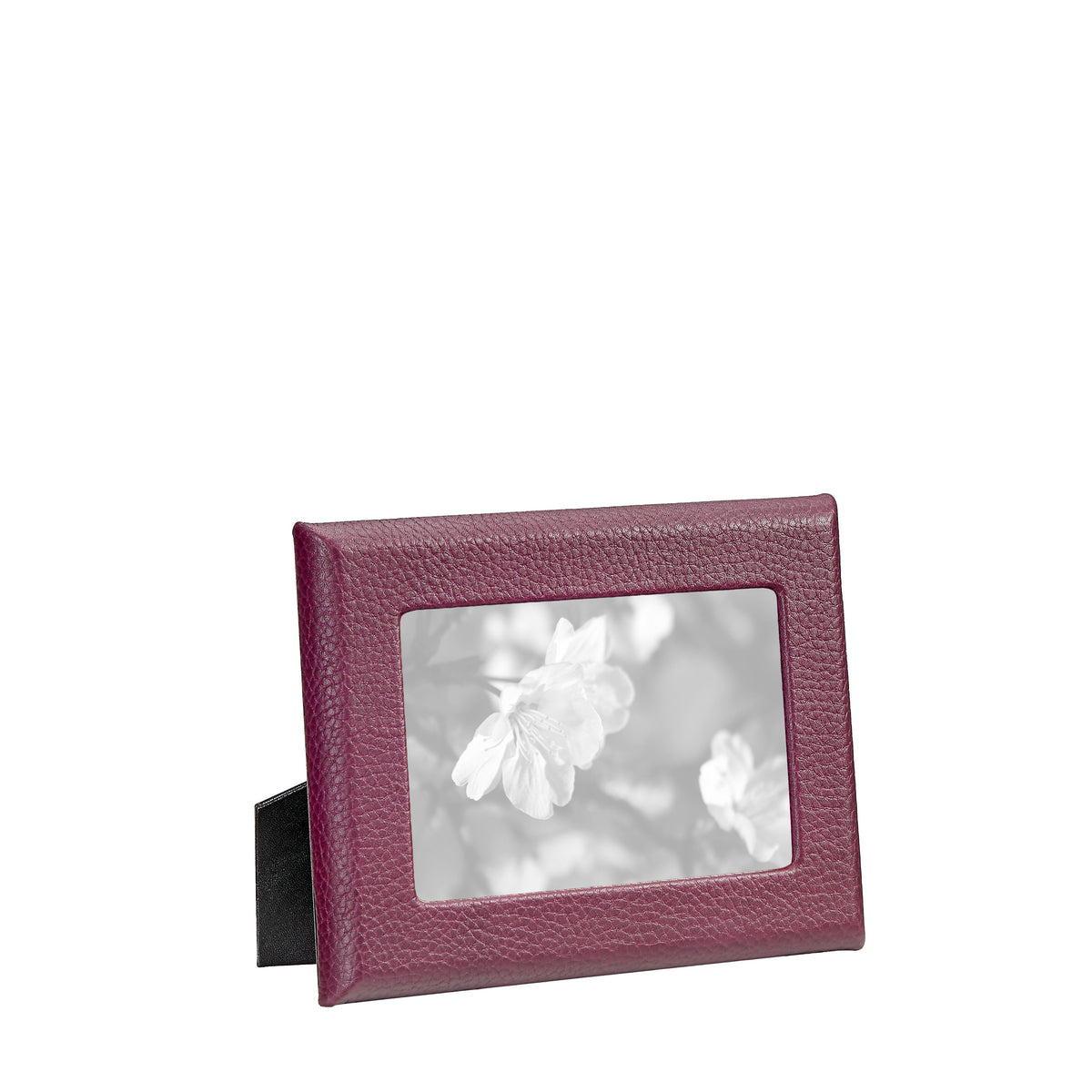 4" x 6" Studio Frame in Wine Pebble Grain Leather