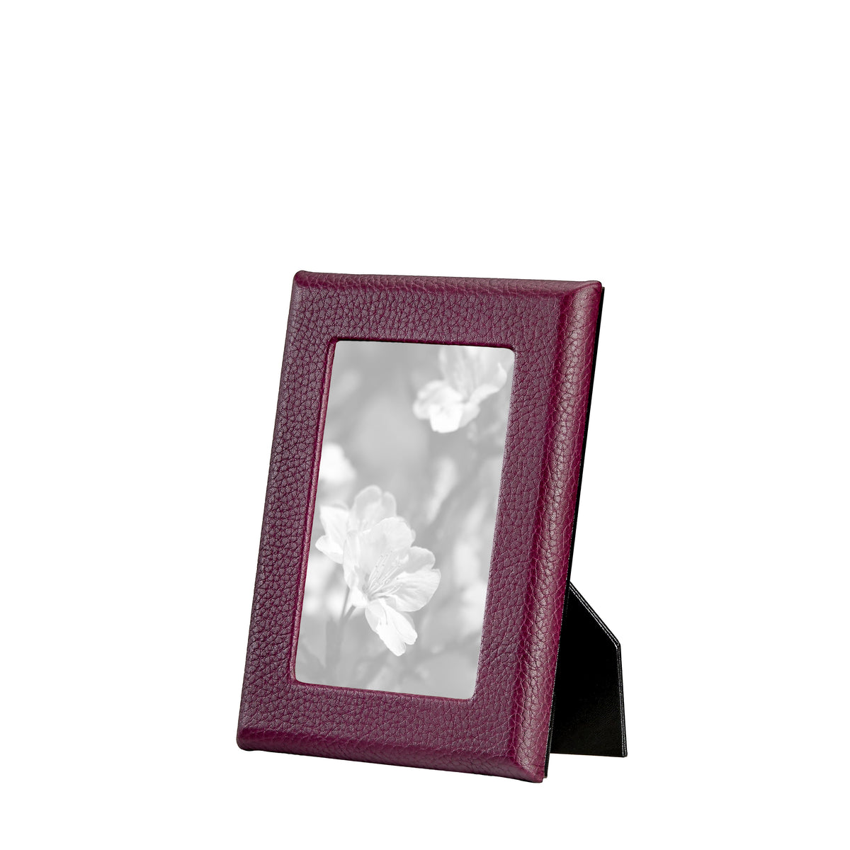 4" x 6" Studio Frame in Wine Pebble Grain Leather