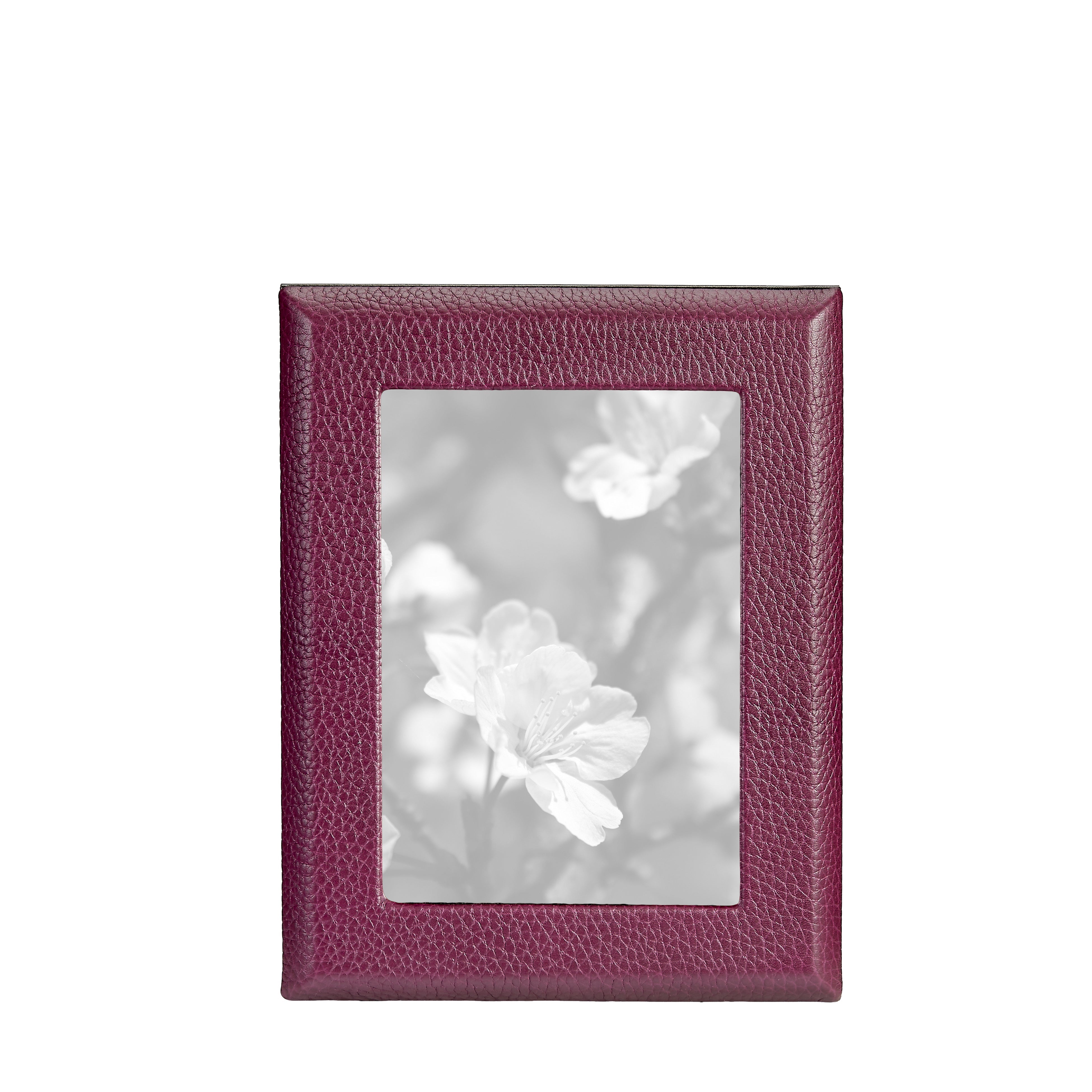 5" x 7" Studio Frame in Wine Pebble Grain Leather