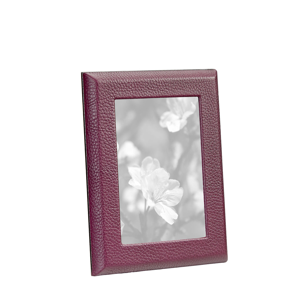 5" x 7" Studio Frame in Wine Pebble Grain Leather