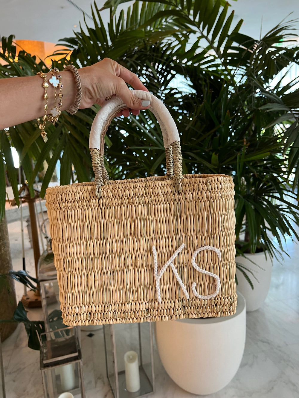 Monogram Structured Weave Bag