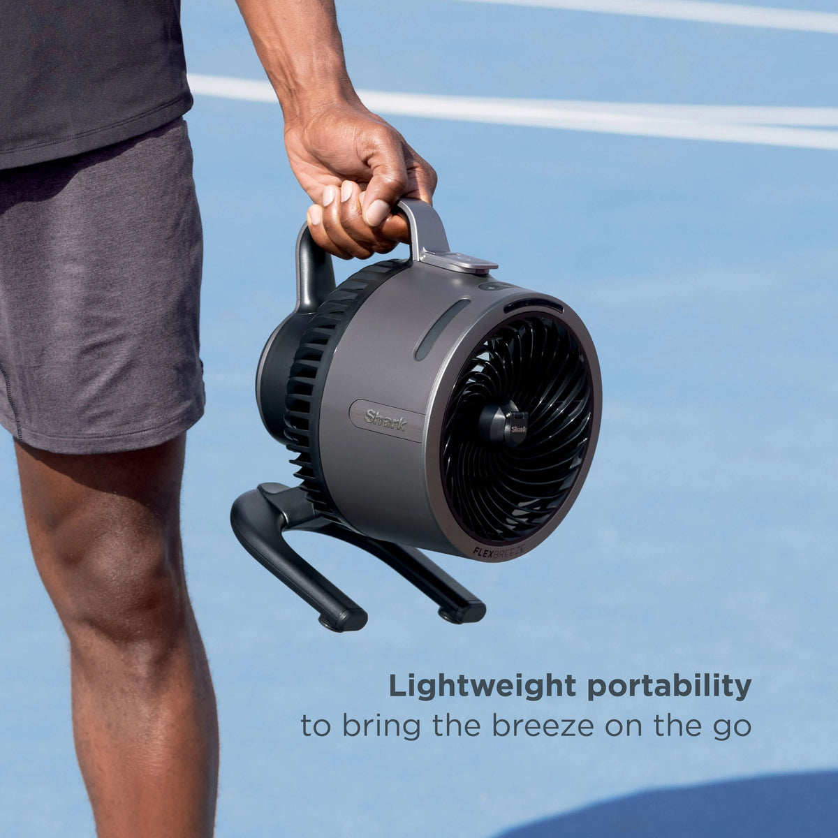 FlexBreeze HydroGo Misting Portable Fan in Dark Gray