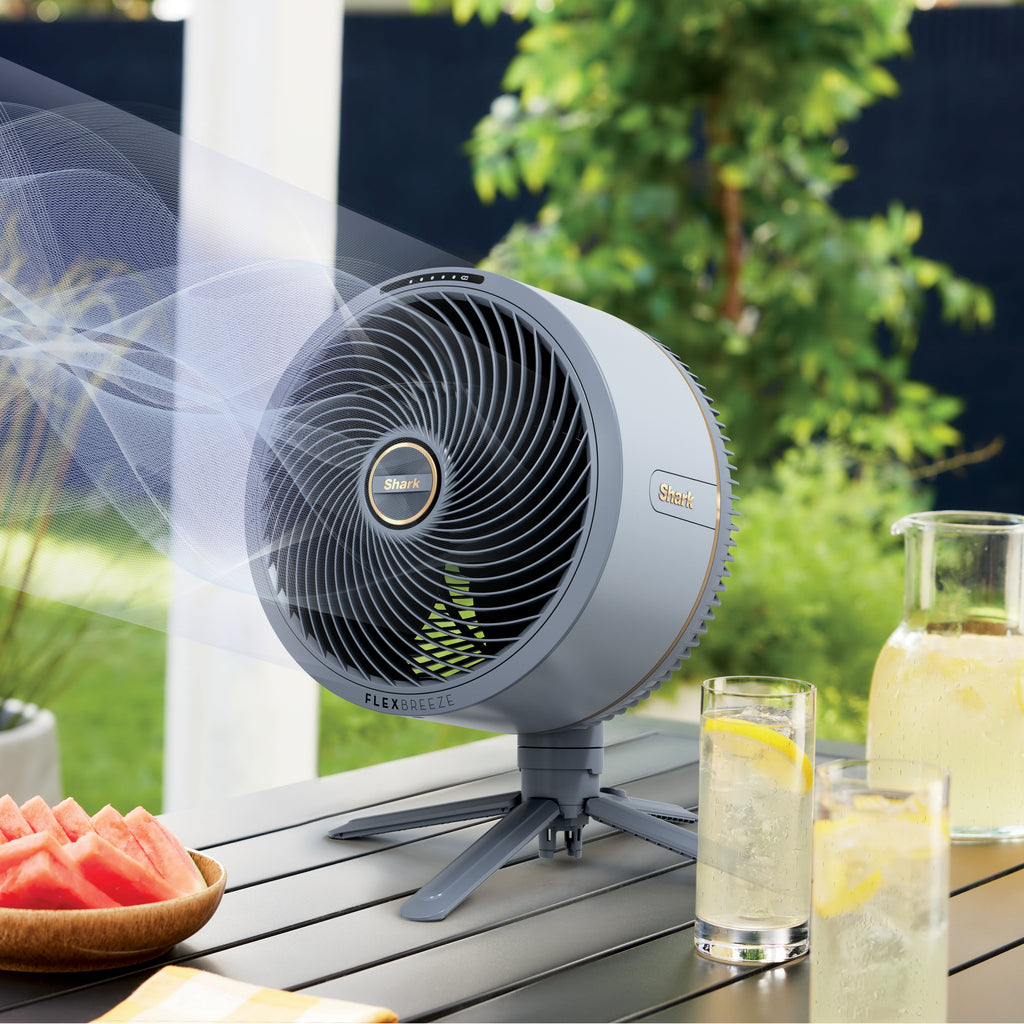 Shark FlexBreeze Pedestal & Tabletop Indoor/Outdoor Fan w/ InstaCool Mist, Gray