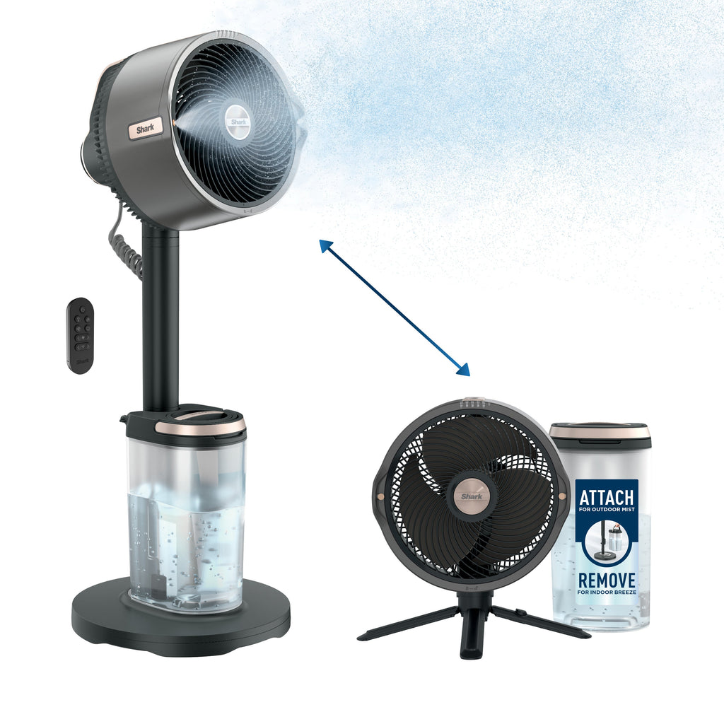 FlexBreeze Pro Mist Indoor & Outdoor Pedestal & Table Fan w/ Water Tank