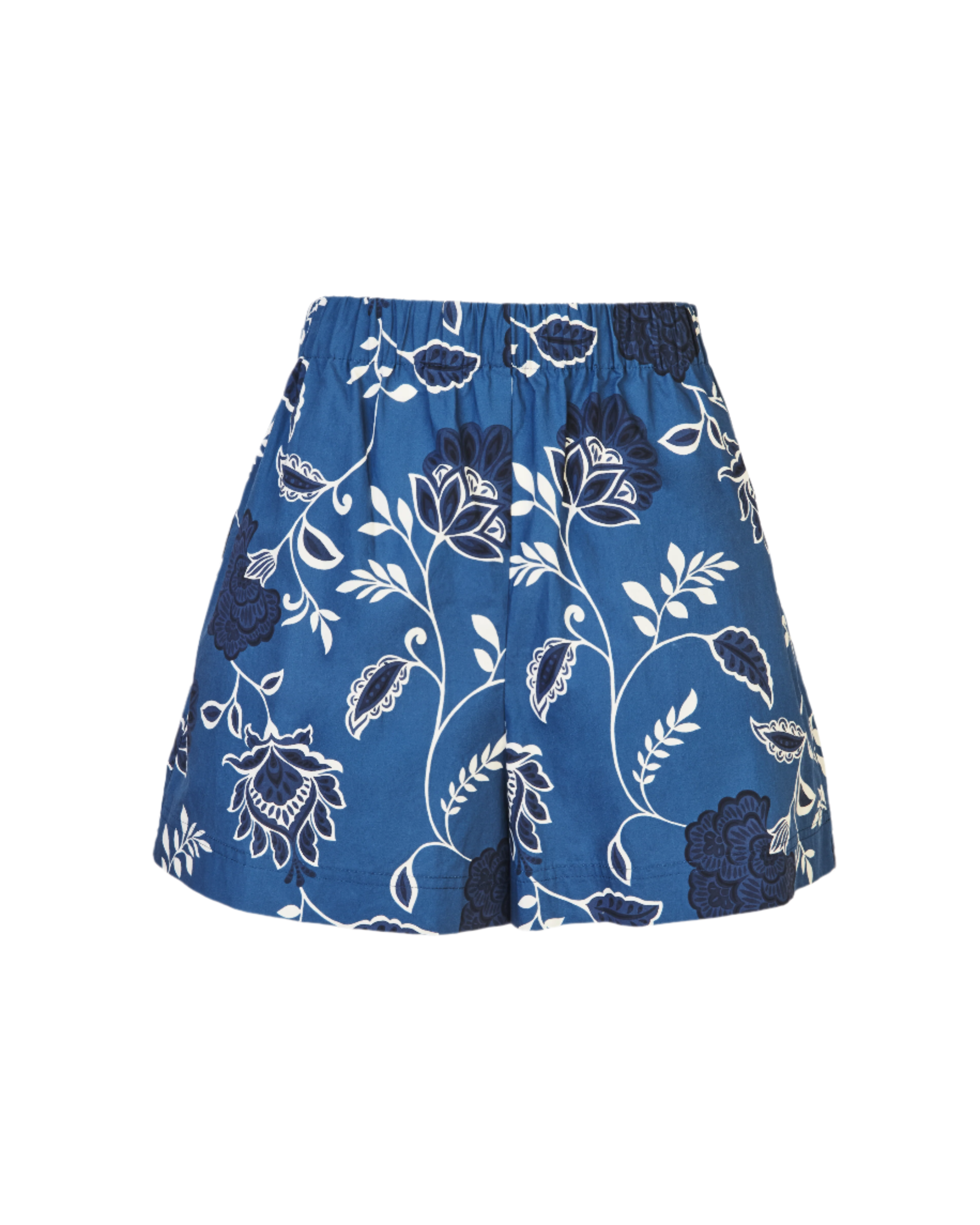 Fallon Shorts in French Blue & Cream