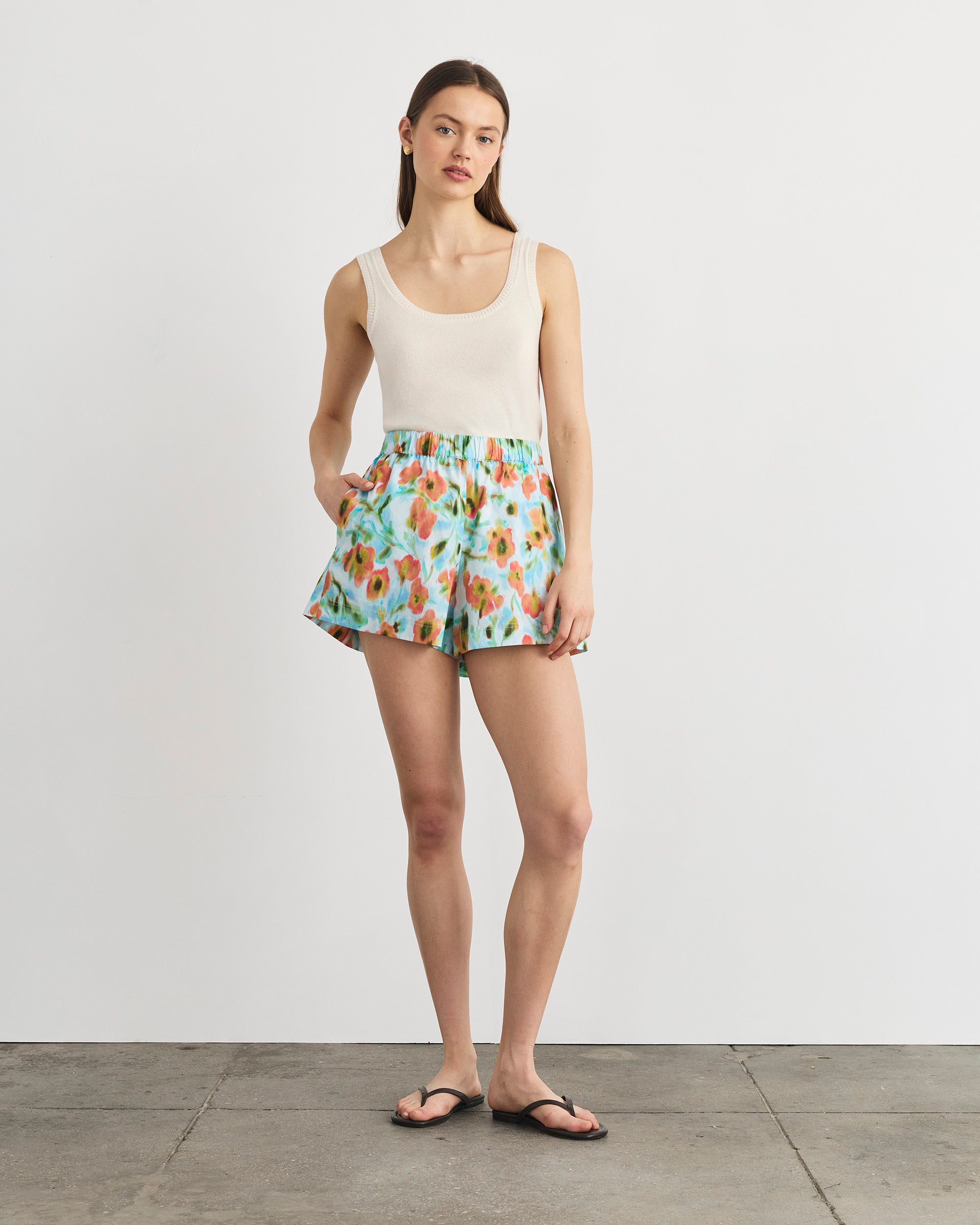 Fallon Short in Powder Blue Multi