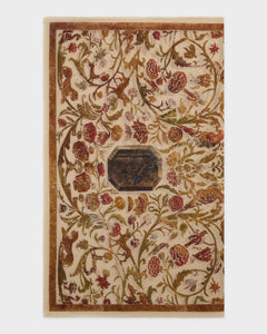 Cabana Pietra Dura Inspired Wool & Silk Scarf in Ivory