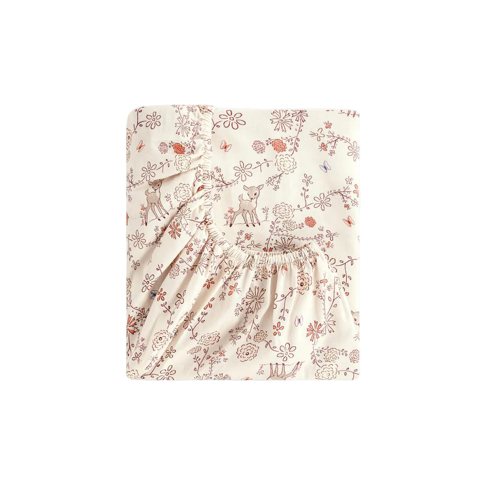 Into The Woodlands Crib Sheet in Ivory