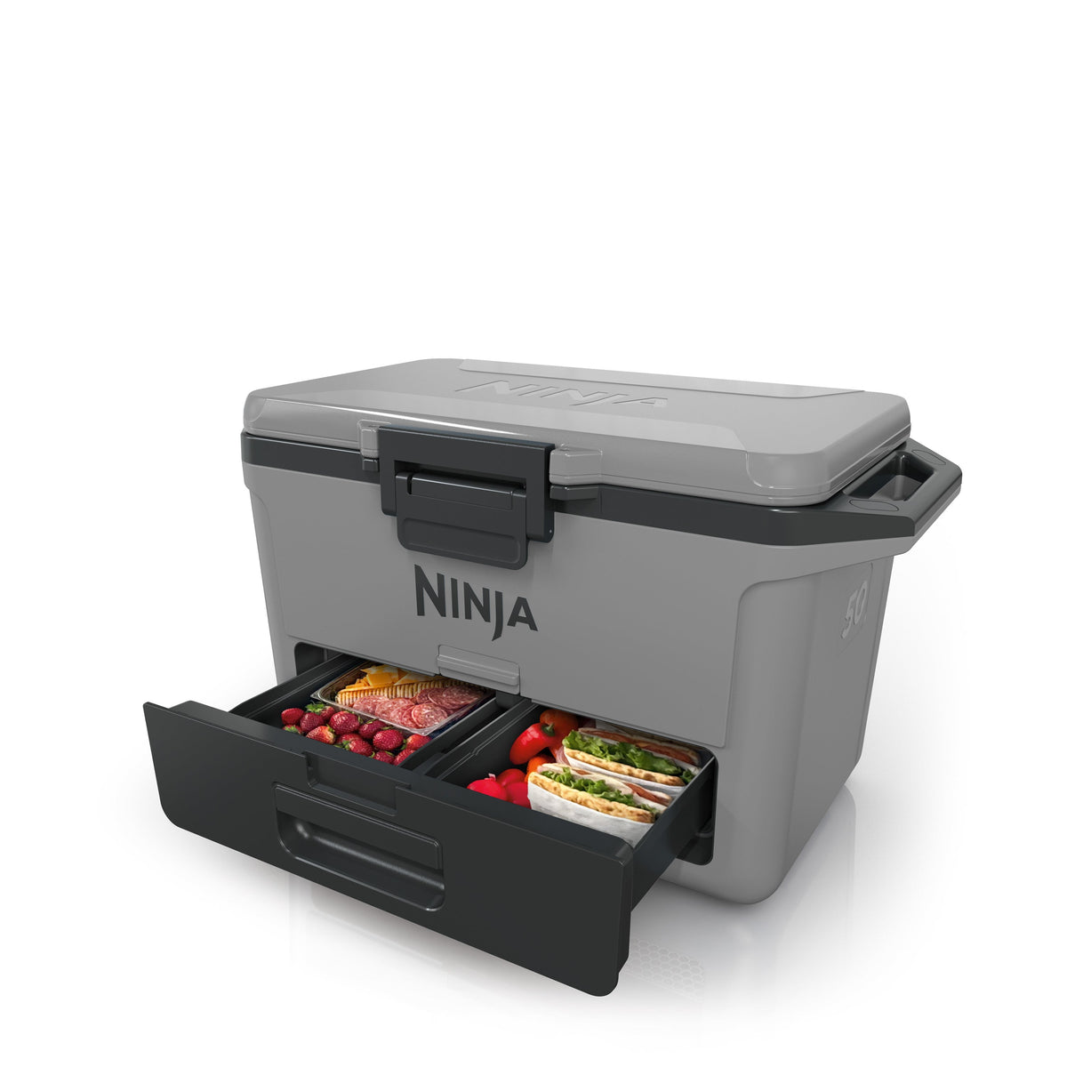 FrostVault 50 qt Hard Cooler with Dry Zone in Slate Gray