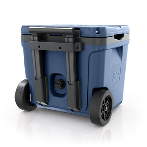 FrostVault 30 qt Wheeled Cooler with Cold Dry Zone in Lakeshore Blue