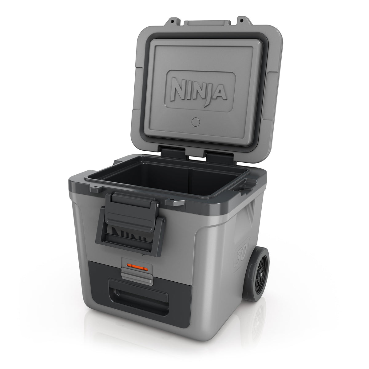 FrostVault 30 qt Wheeled Cooler with Cold Dry Zone in Slate Gray