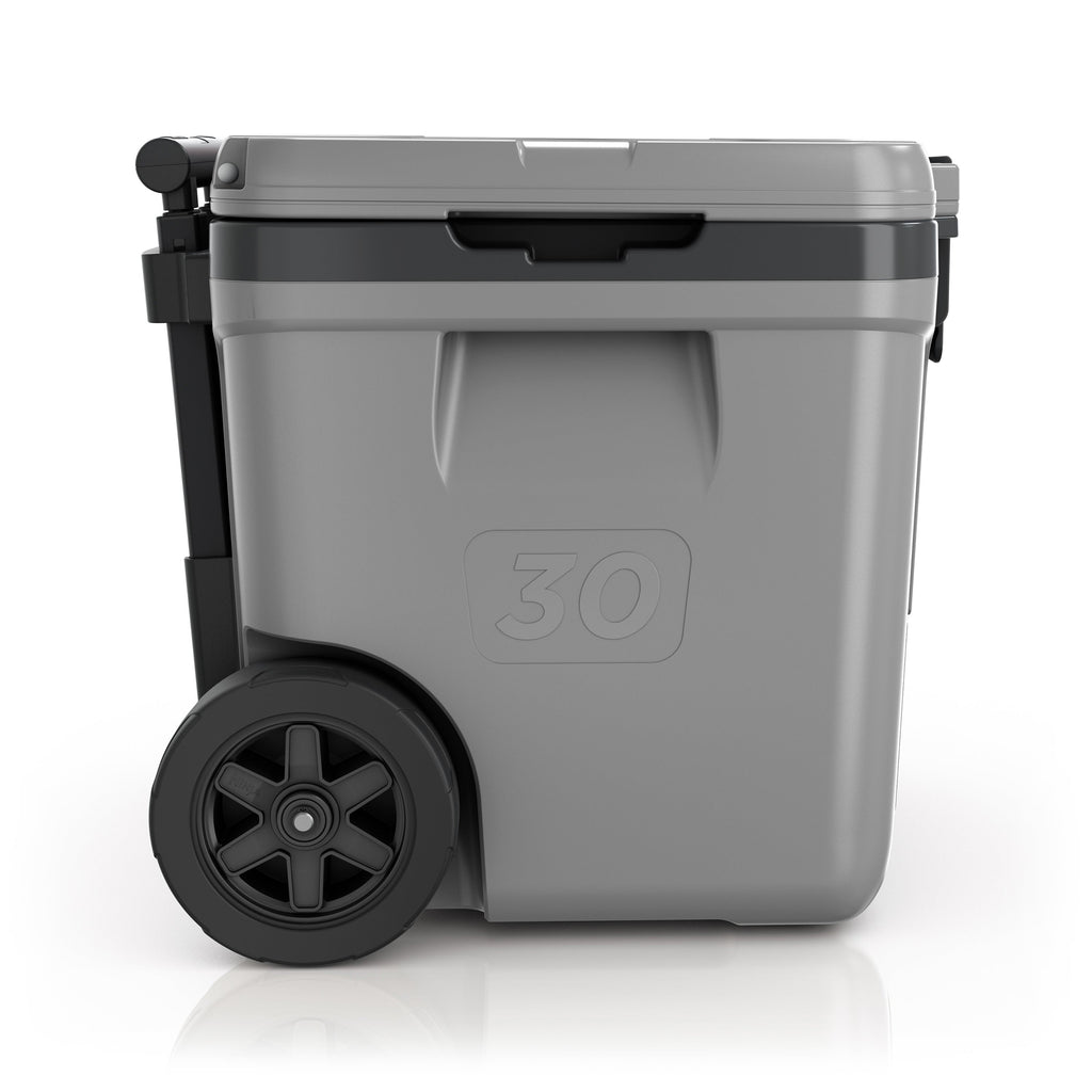 FrostVault 30 qt Wheeled Cooler with Cold Dry Zone in Slate Gray