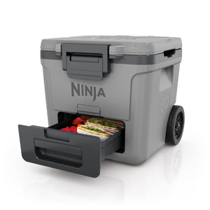 FrostVault 30 qt Wheeled Cooler with Cold Dry Zone in Slate Gray