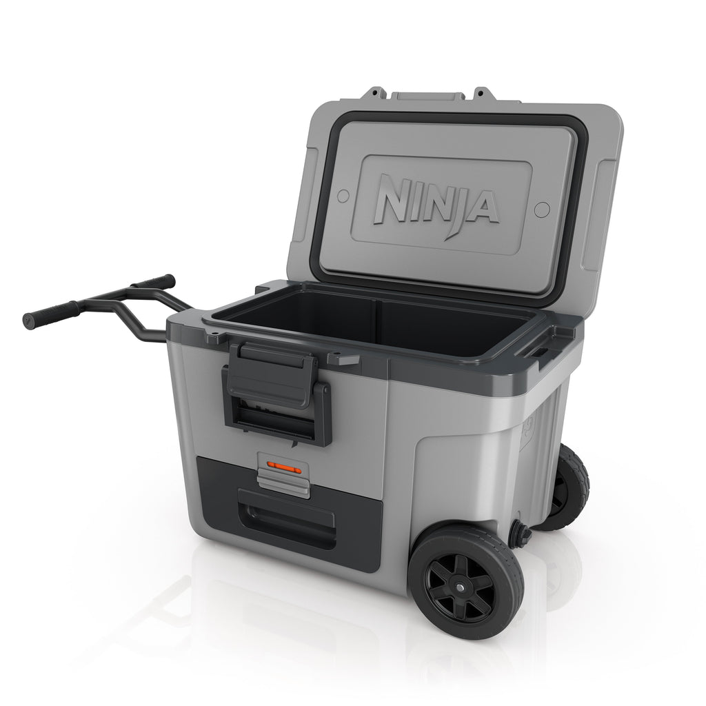 FrostVault 45 qt Wheeled Cooler with Dry Zone in Slate Gray