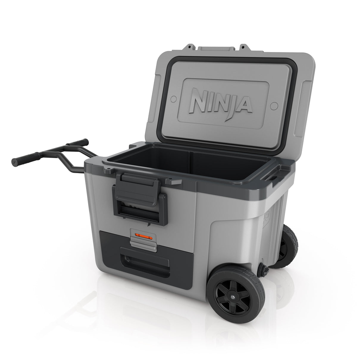 FrostVault 45 qt Wheeled Cooler with Dry Zone in Slate Gray