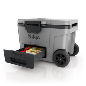 FrostVault 45 qt Wheeled Cooler with Dry Zone in Slate Gray