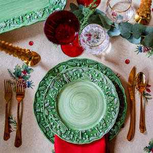 Fiabe di Natale Green Dinner Plate