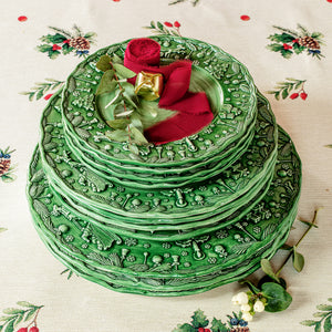 Fiabe di Natale Green Dinner Plate