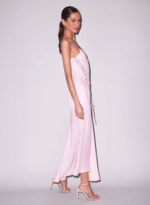 Side view Gia Gown in pink
