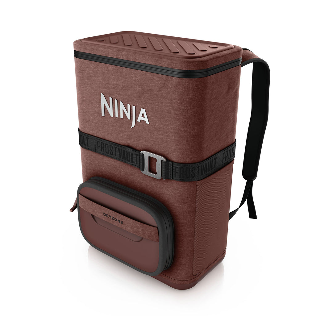 Ninja FrostVault Go 24 Can Backpack Soft Cooler, Canyon Red