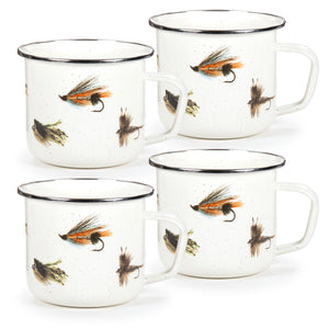 Grande Mugs in Flying Fish, Set of 4