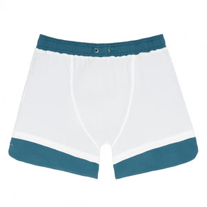 Men’s Teal and Dusk Blue Colorblock Boardie