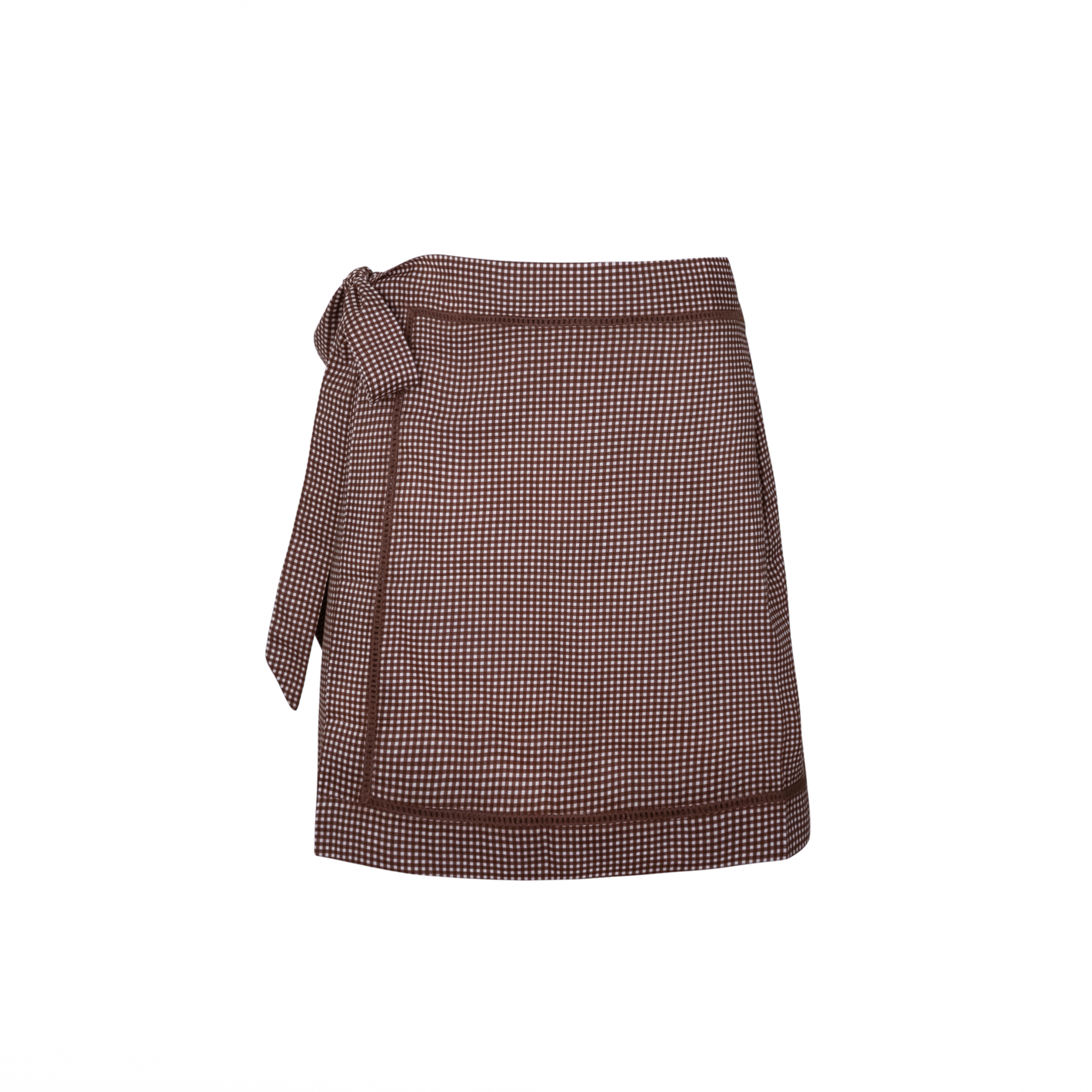 Women’s Cocoa Gingham Short Pareo