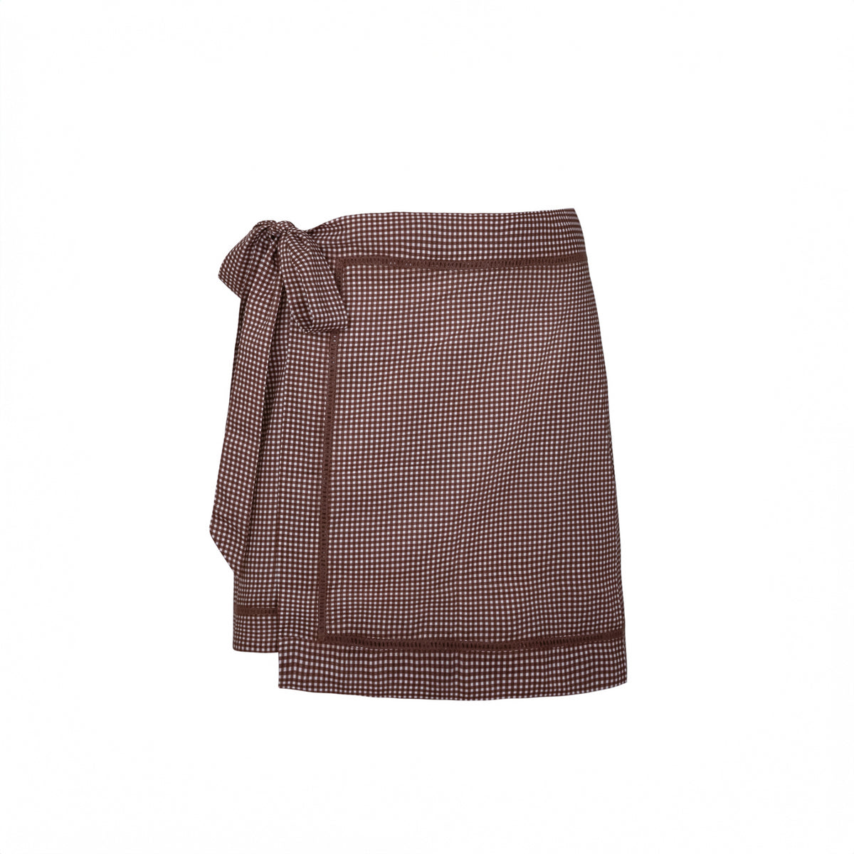 Women’s Cocoa Gingham Short Pareo