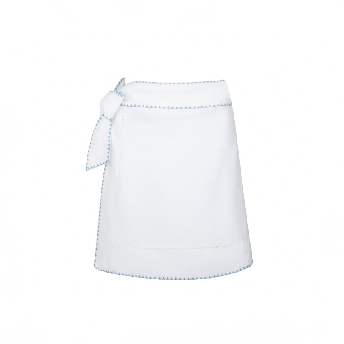 Women’s White Embroidered Short Pareo