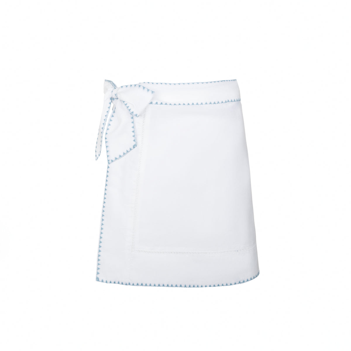 Women’s White Embroidered Short Pareo