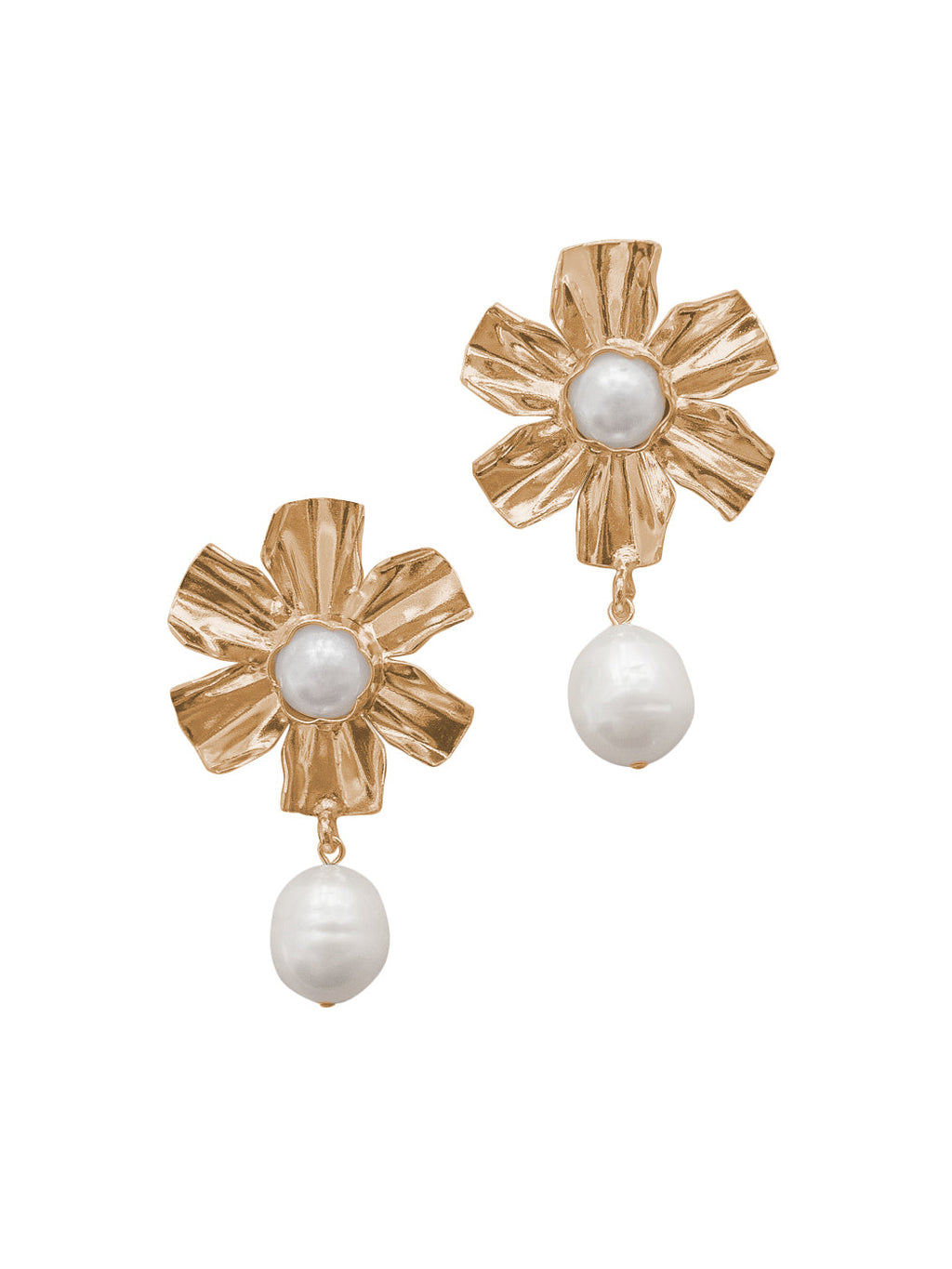 Flora Earrings in White